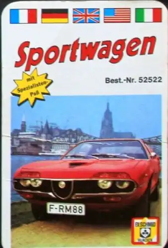 Schmid Spiele "Sportwagen" 1972 Kartenspiel (5036)
