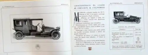 Renault Automobiles Modellprogramm 1911 Automobilprospekt (5253)