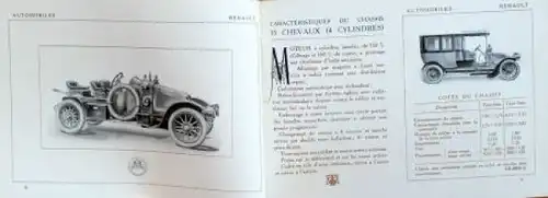 Renault Automobiles Modellprogramm 1911 Automobilprospekt (5253)