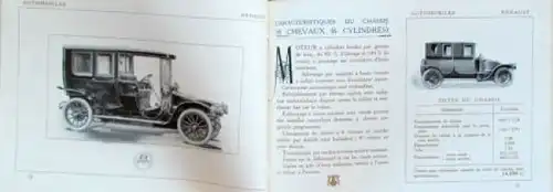 Renault Automobiles Modellprogramm 1911 Automobilprospekt (5253)