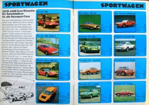 Zack Magazin "Heisse Öfen" Motorsport-Sammelalbum 1973 (1992)