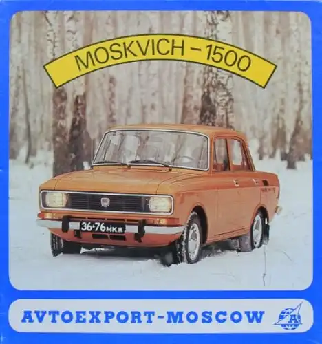 Moskwitsch 1500 Modellprogramm 1974 Automobilprospekt (9923)