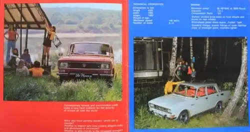 Moskwitsch 1500 Modellprogramm 1974 Automobilprospekt (9923)