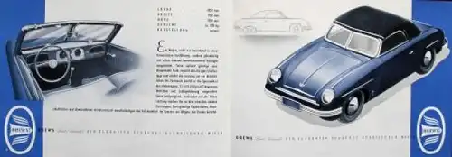 Drews Volkswagen Sport-Cabriolet Modellprogramm 1951original Automobilprospekt (9837)