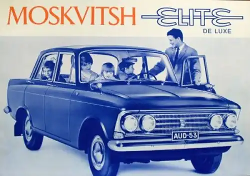 Moskwitsch 408 Elite DeLuxe Modellprogramm 1967 Automobilprospekt (9753)