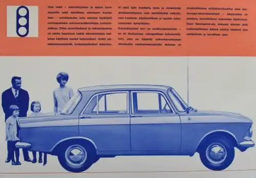 Moskwitsch 408 Elite DeLuxe Modellprogramm 1967 Automobilprospekt (9753)