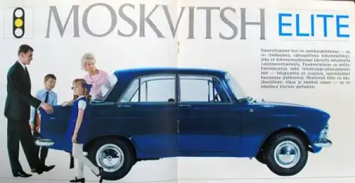 Moskwitsch 408 Elite Modellprogramm 1967 Automobilprospekt (9727)