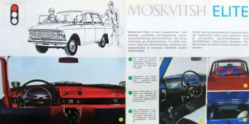 Moskwitsch 408 Elite Modellprogramm 1967 Automobilprospekt (9727)