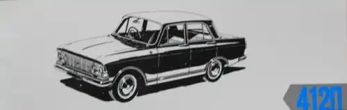 Moskwitsch 412 - 434 Modellprogramm 1968 Automobilprospekt (9722)