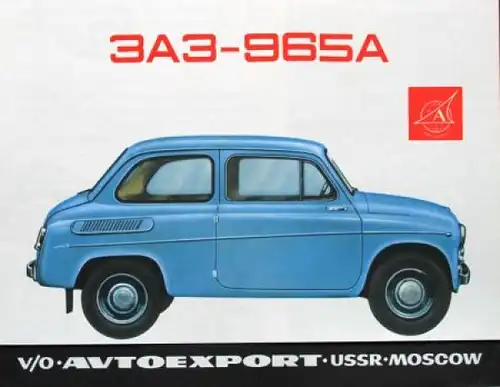SAS 965A Saporoshet Modellprogramm 1965 Automobilprospekt (9704)