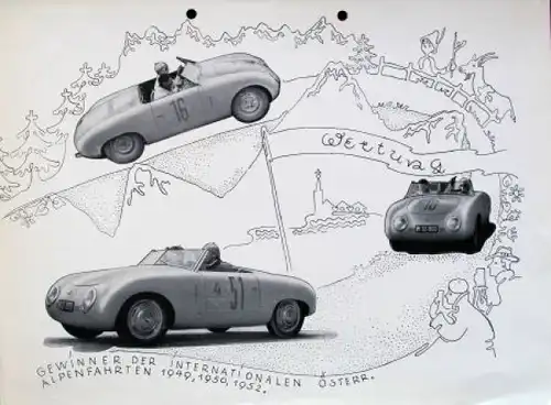 Denzel Sport-Cabriolet Modellprogramm 1954 Automobilprospekt (9700)