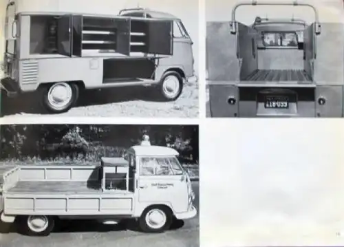 Volkswagen T1 Transporter Modellprogramm 1962 "Zweckvolle Inneneinrichtung" Automobilprospekt (9698)