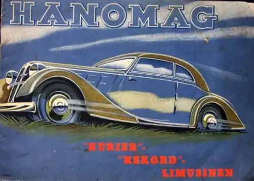 Hanomag Rekord Kurier Limusinen Modellprogramm 1935 Automobilprospekt (9696)