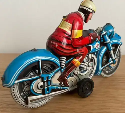 JW Wagner Motorrad 1968 Blechmodell mit Friktionsantrieb (9679)