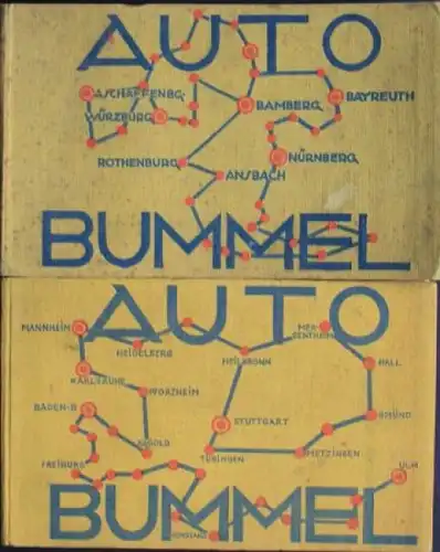 Schröder "Auto Bummel durch Deutschland" Bugatti Benz Reisebücher 1928 zwei Bände (9656)