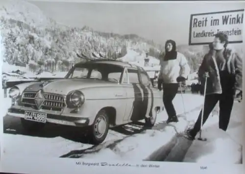 Borgward Isabella Limousine in Reit im Winkel 1955 Werksfoto (9649)