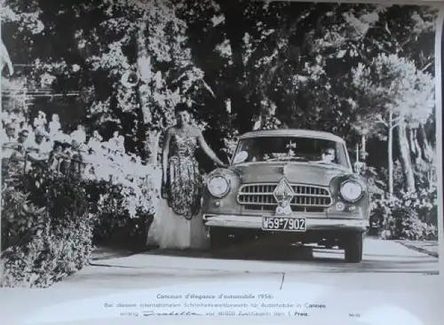 Borgward Isabella beim Concour d'Elegance in Cannes 1956 Werksfoto (9645)