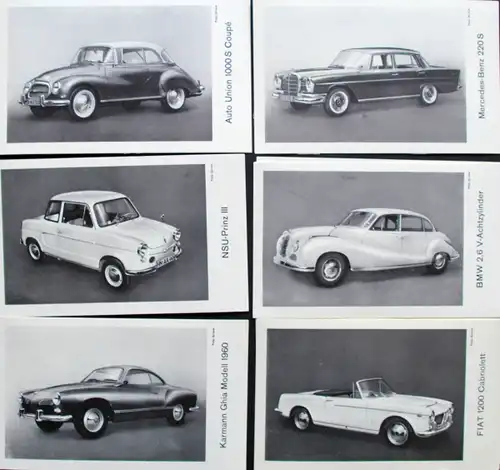 Schüle Automobile 1960 sechzehn Sammelbilder (9626)