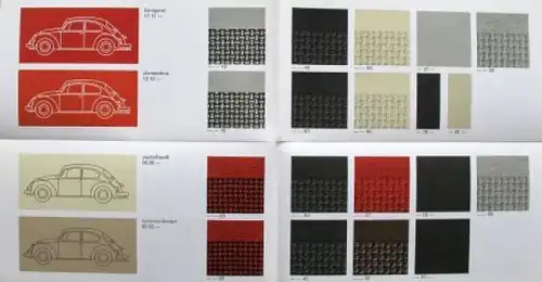 Volkswagen Farben und Polster Modellprogramm 1969 Automobilprospekt (9616)