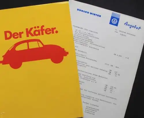 Volkswagen Käfer Modellprogramm 1969 Automobilprospekt (9614)