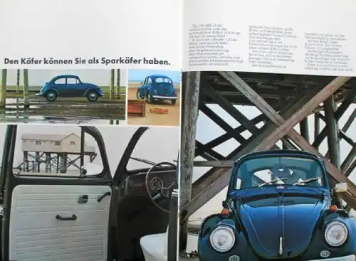 Volkswagen Käfer Modellprogramm 1969 Automobilprospekt (9614)