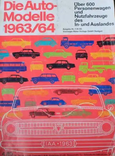 "Die Auto-Modelle Katalog 1963/64" Automobil-Jahrbuch (0981)