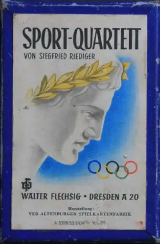 Altenburg Spielkarten "Sport-Quartett" 1953 Kartenspiel (9527)