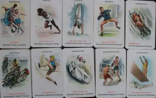 Altenburg Spielkarten "Sport-Quartett" 1953 Kartenspiel (9527)