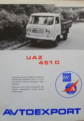 UAZ 451 D Modellprogramm 1965 Lastwagenprospekt (9594)