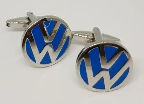 Volkswagen Manschettenknöpfe 1970 mit Logo emailliert in Box (5007)