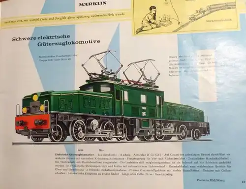 Märklin Modellprogramm 1959 Spielzeugkatalog (3072)