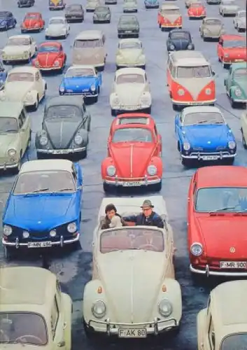 Volkswagen Modellprogramm 1964 "Wieviele verschiedene VW gibt es?" Automobilprospekt (9569)