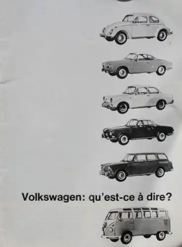 Volkswagen Modellprogramm 1962 Automobilprospekt (9584)
