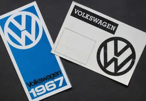 Volkswagen Modellprogramm 1967 zwei Automobilprospekte (9581)