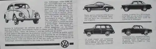 Volkswagen Modellprogramm 1967 zwei Automobilprospekte (9581)