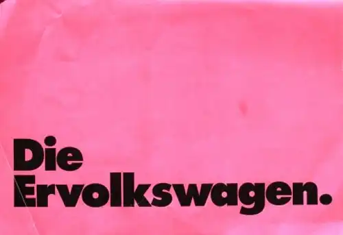 Volkswagen Modellprogramm 1970 "Die Erfolgswagen" Automobilprospekt (9562)