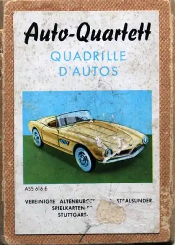 Altenburg Spielkarten "Auto-Quartett" 1958 Kartenspiel (9530)