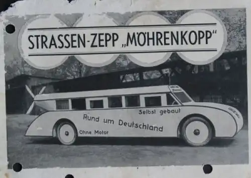 Straßen-Zeppelin "Möhrenkopp" 1930 Postkarte (9513)