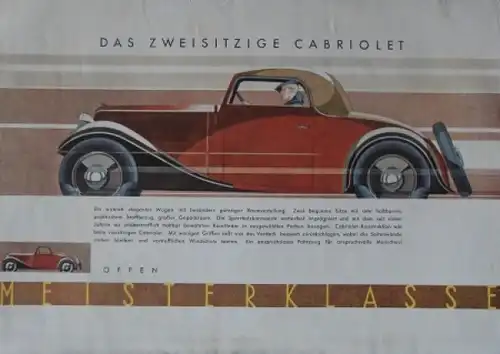 DKW Front Modellprogramm 1933 Reuters-Motiv Automobilprospekt (0754)