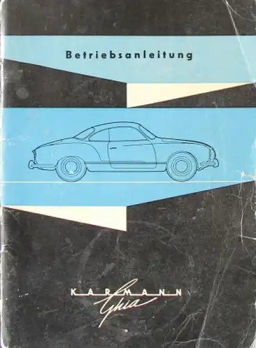 Volkswagen Karmann Ghia 1963 Betriebsanleitung (7753)