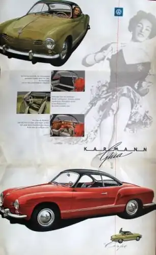 Volkswagen Karmann-Ghia 1200 Coupe Modellprogramm 1957 Reuters Motive Automobilprospekt (9511)