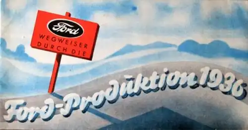 Ford Produktionsprogramm 1936 Automobilprospekt (9481)