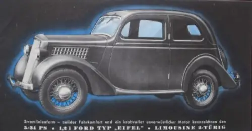 Ford Modellprogramm 1936 Automobilprospekt (9481)