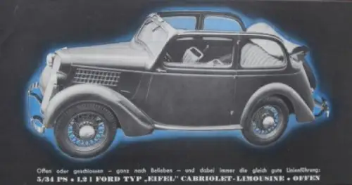 Ford Modellprogramm 1936 Automobilprospekt (9481)