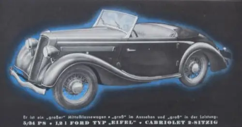 Ford Modellprogramm 1936 Automobilprospekt (9481)