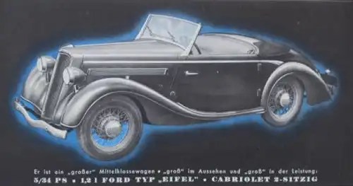 Ford Produktionsprogramm 1936 Automobilprospekt (9481)
