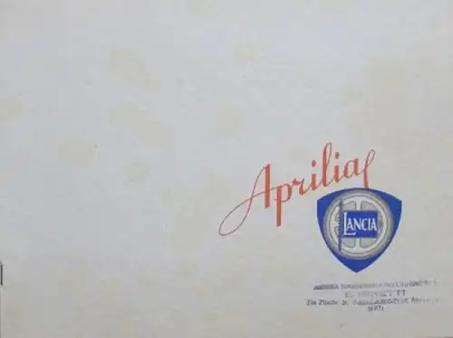 Lancia Aprilia Modellprogramm 1938 Automobilprospekt (0424)