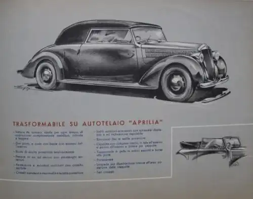 Lancia Aprilia Modellprogramm 1938 Automobilprospekt (0424)