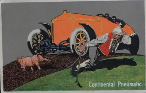 Continental Pneumatic 1918 Original Werkspostkarte (9460)