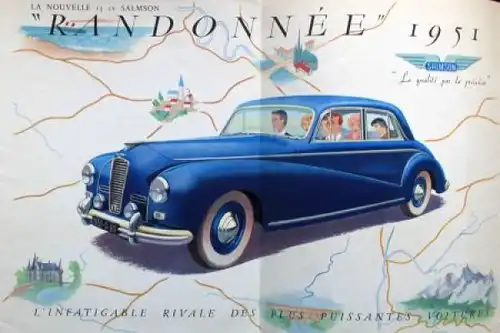 Salmson Modellprogramm 1951 Automobilprospekt (9446)